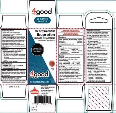 Pdp/package (63074 Caseys Ibuprofen 50ct Paint)